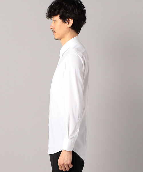 COMME CA MEN(コムサメン)の「トリコット カルゼ SLIM MODEL レギュラーカラーシャツ(シャツ/ブラウス・メンズ・ホワイト・S/M/L)」の6枚目の写真