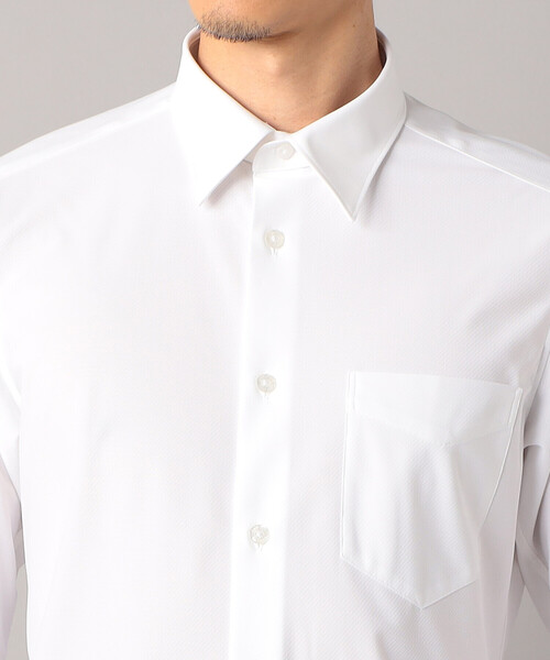 COMME CA MEN(コムサメン)の「トリコット カルゼ SLIM MODEL レギュラーカラーシャツ(シャツ/ブラウス・メンズ・ホワイト・S/M/L)」の8枚目の写真