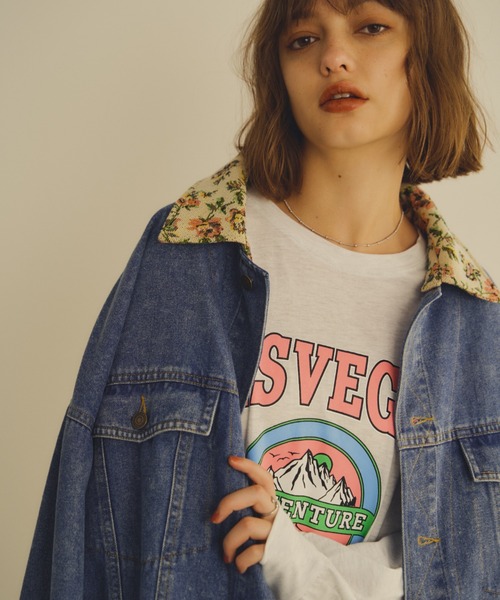 Unitage(ユニテージ)の「LASVEGASロンTEE(Tシャツ/カットソー・レディース・ライトグレー/グリーン・FREE)」の2枚目の写真