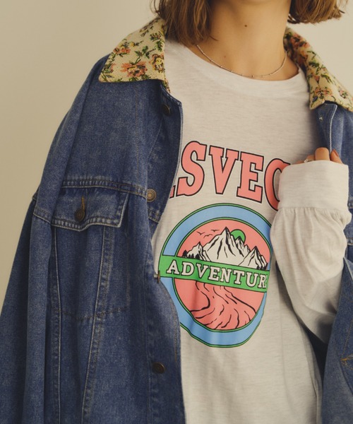 Unitage(ユニテージ)の「LASVEGASロンTEE(Tシャツ/カットソー・レディース・ライトグレー/グリーン・FREE)」の8枚目の写真
