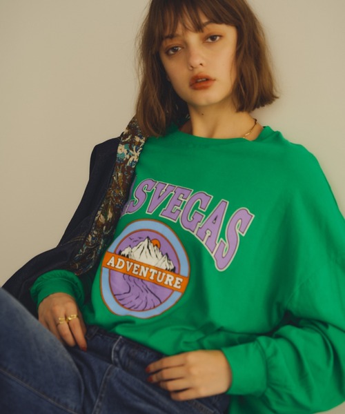 Unitage(ユニテージ)の「LASVEGASロンTEE(Tシャツ/カットソー・レディース・ライトグレー/グリーン・FREE)」の10枚目の写真