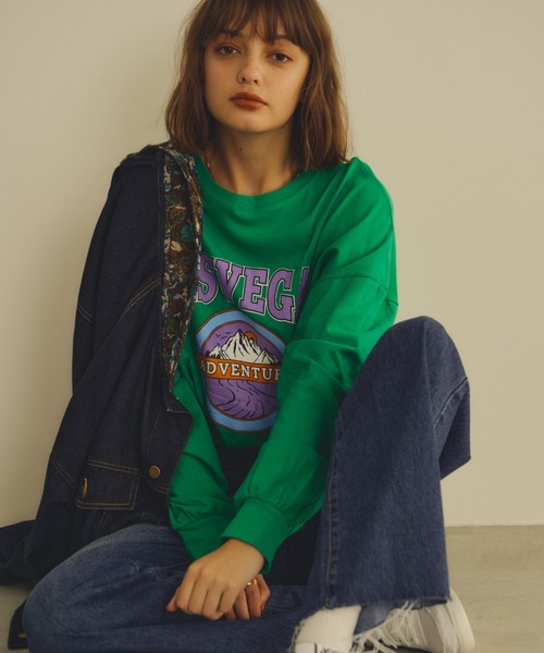 Unitage(ユニテージ)の「LASVEGASロンTEE(Tシャツ/カットソー・レディース・ライトグレー/グリーン・FREE)」の12枚目の写真