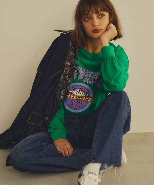 Unitage(ユニテージ)の「LASVEGASロンTEE(Tシャツ/カットソー・レディース・ライトグレー/グリーン・FREE)」の13枚目の写真