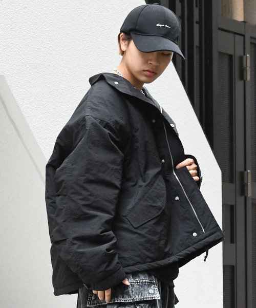 セール】stand collar nylon short mods coat/スタンドカラー ナイロン