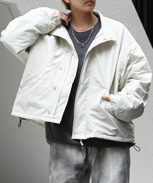 Starting Over（スターティングオーバー）の「stand collar nylon short mods coat/スタンドカラー ナイロン ショートモッズコート（ブルゾン・メンズ・ブラック/カーキ/オフホワイト・L/M/XL）」の12枚目の写真