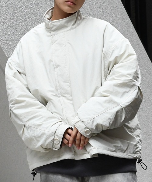 Starting Over（スターティングオーバー）の「stand collar nylon short mods coat/スタンドカラー ナイロン ショートモッズコート（ブルゾン・メンズ・ブラック/カーキ/オフホワイト・L/M/XL）」の15枚目の写真