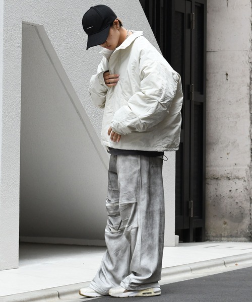 Starting Over（スターティングオーバー）の「stand collar nylon short mods coat/スタンドカラー ナイロン ショートモッズコート（ブルゾン・メンズ・ブラック/カーキ/オフホワイト・L/M/XL）」の21枚目の写真