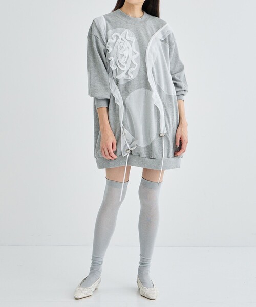 HOUGA(ホウガ)の「【HOUGA/ホウガ】awake pullover/スウェットプルオーバー(スウェット・レディース・グリーン/ブラック/グレー・FREE)」の5枚目の写真