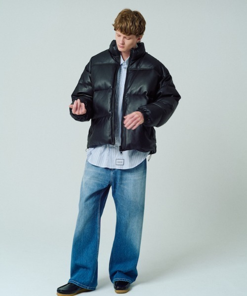 ADAM PATEK(アダムパテック)の「【ADAMPATEK/アダムパテック】leather looose down jacket / ラムレザールーズダウンジャケット(ダウンジャケット/コート・レディース・ブラック・1/2)」の20枚目の写真