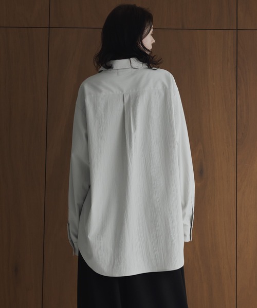トップス loose Relax crepe over shirt loose Relax crepe over shirt / ルーズリラックス楊柳オーバー