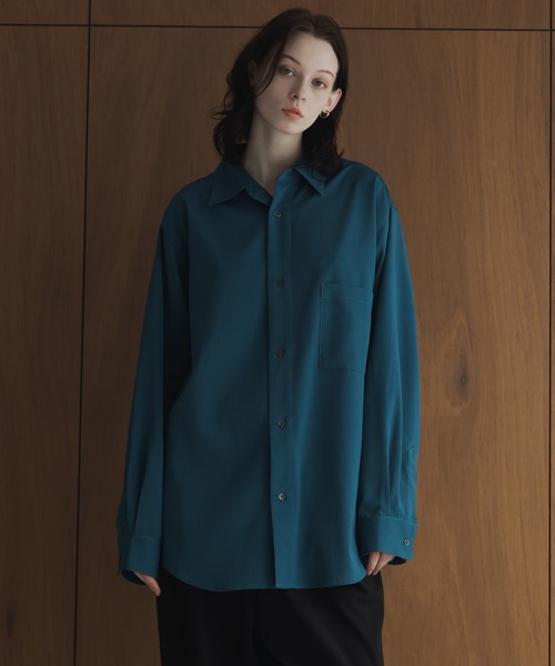 トップス loose Relax crepe over shirt loose Relax crepe over shirt / ルーズリラックス楊柳オーバー