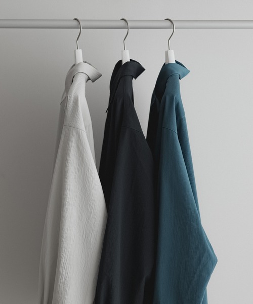 loose Relax crepe over shirt / ルーズリラックス楊柳オーバー