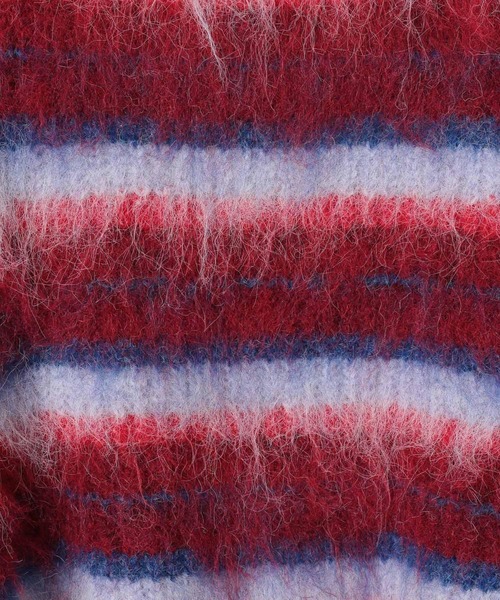 niko and...（ニコアンド）の「【WILLIAM B.ELIOTT】ブラッシュボーダーニットプルオーバー（ニット/セーター・レディース・ブルー/ボルドー・MEDIUM/LARGE）」の15枚目の写真