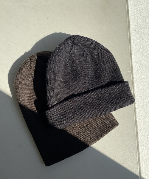 LOUNGEDRESS（ラウンジドレス）の「【GALENA/ガレナ】アクリルニット帽（ニットキャップ/ビーニー・レディース・ブラウン/グリーン/ブラック/グレー・FREE）」の2枚目の写真