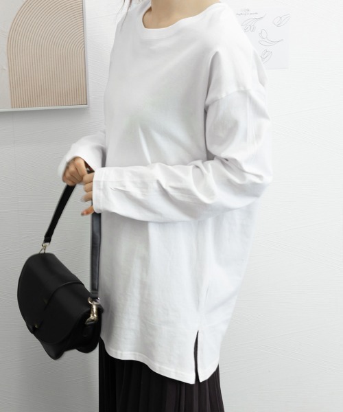 Miniministore(ミニミニストア)の「レディースロングtシャツ重ね着カットソー(Tシャツ/カットソー・レディース・ホワイト系1/ホワイト系2・FREE)」の13枚目の写真