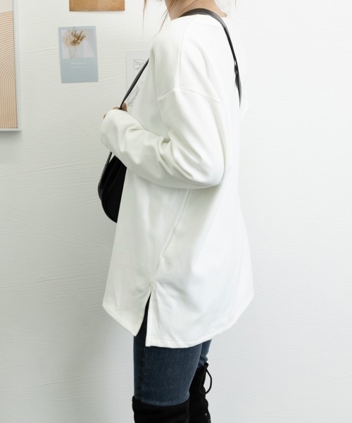 Miniministore(ミニミニストア)の「レディースロングtシャツ重ね着カットソー(Tシャツ/カットソー・レディース・ホワイト系1/ホワイト系2・FREE)」の21枚目の写真
