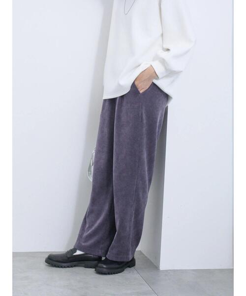 Samansa Mos2 blue(サマンサモスモスブルー)の「カットコールパンツ(その他パンツ・レディース・パープル/グレー/ブラック/カーキ・F)」の4枚目の写真