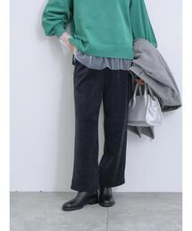 Samansa Mos2 blue | カットコールパンツ(その他パンツ)