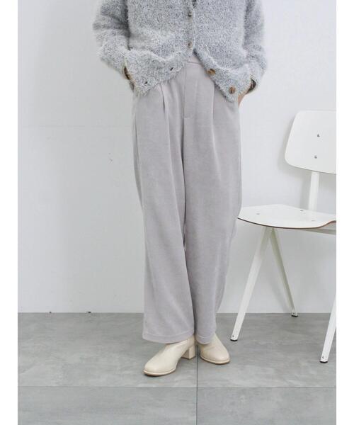 Samansa Mos2 blue(サマンサモスモスブルー)の「カットコールパンツ(その他パンツ・レディース・パープル/グレー/ブラック/カーキ・F)」の6枚目の写真