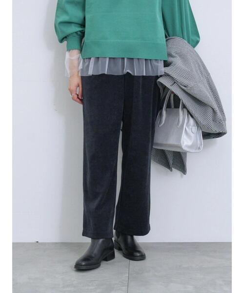 Samansa Mos2 blue(サマンサモスモスブルー)の「カットコールパンツ(その他パンツ・レディース・パープル/グレー/ブラック/カーキ・F)」の10枚目の写真