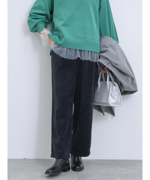 Samansa Mos2 blue(サマンサモスモスブルー)の「カットコールパンツ(その他パンツ・レディース・パープル/グレー/ブラック/カーキ・F)」の13枚目の写真