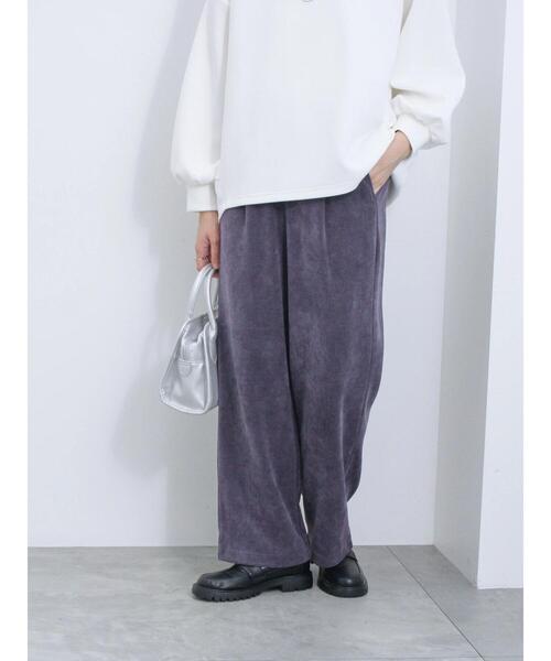 Samansa Mos2 blue(サマンサモスモスブルー)の「カットコールパンツ(その他パンツ・レディース・パープル/グレー/ブラック/カーキ・F)」の21枚目の写真