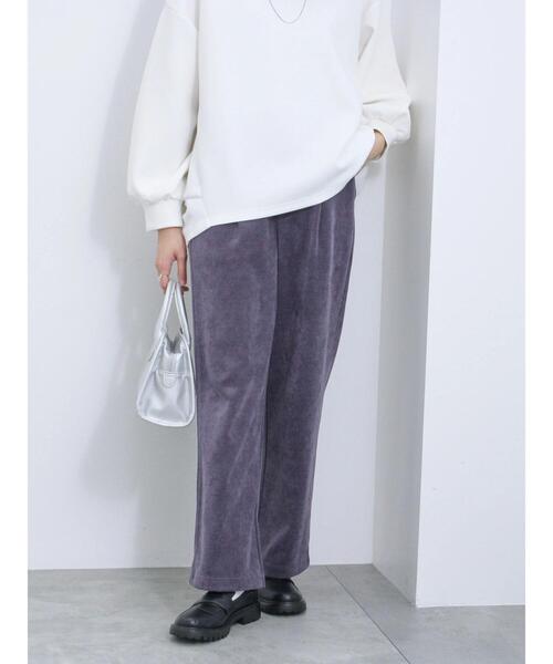 Samansa Mos2 blue(サマンサモスモスブルー)の「カットコールパンツ(その他パンツ・レディース・パープル/グレー/ブラック/カーキ・F)」の22枚目の写真