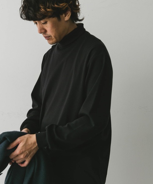URBAN RESEARCH DOORS(アーバンリサーチドアーズ)の「『UR TECH』裏起毛タートルネック ロンTシャツ(Tシャツ/カットソー・メンズ・ブラック/ホワイト・MEDIUM/LARGE)」の18枚目の写真