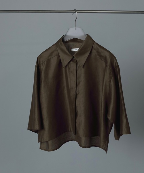anuke(アンヌーク)の「Halfsleeve Box Shirts(シャツ/ブラウス・レディース・ミント/ブラウン/アイボリー・FREE)」の12枚目の写真