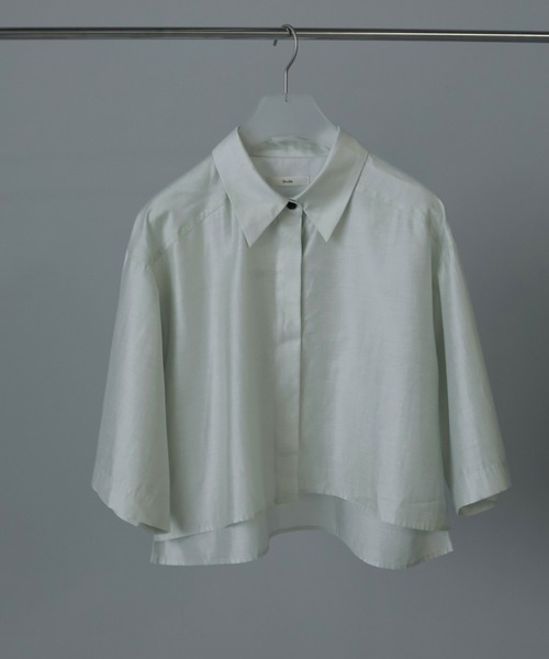 anuke(アンヌーク)の「Halfsleeve Box Shirts(シャツ/ブラウス・レディース・ミント/ブラウン/アイボリー・FREE)」の17枚目の写真