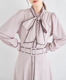 tocco closet | ２ＷＡＹボウタイリボン＆ベルト付きバイカラーワンピース(ワンピース)