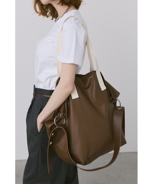 バッグ yunn コンビソフトレザースーパービッグバッグ / BIGトート / 旅行