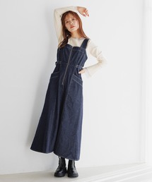 mysty woman | セットアップ着用可・KUROKIデニムジャンスカ 283124(ジャンパースカート)