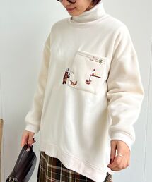 rps | クッキングくま刺繍裾ドロスト裏起毛プルオーバー(スウェット)