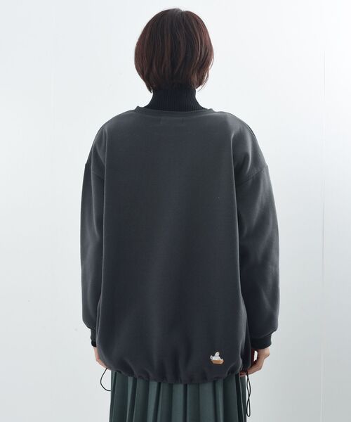 rps（アールピーエス）の「クッキングくま刺繍裾ドロスト裏起毛プルオーバー（スウェット・レディース・アイボリー/チャコールグレー/杢グレー・フリー）」の10枚目の写真