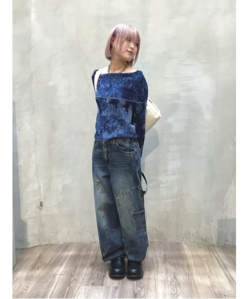 Desigual(デシグアル)の「ボートネックセーター(ニット/セーター・レディース・ブルー・S/M/L/XL/XS)」の2枚目の写真