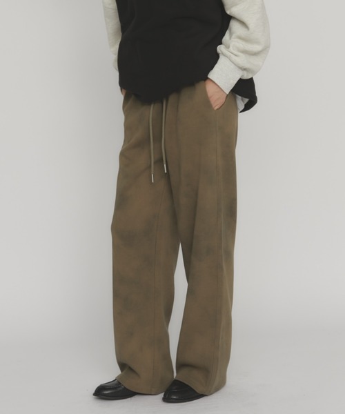 MERLOT(メルロー)の「ヴィンテージライクワイドスウェットパンツ(スウェットパンツ・レディース・ブラック/ベージュ・FREE)」の11枚目の写真