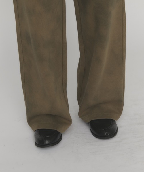 MERLOT(メルロー)の「ヴィンテージライクワイドスウェットパンツ(スウェットパンツ・レディース・ブラック/ベージュ・FREE)」の3枚目の写真