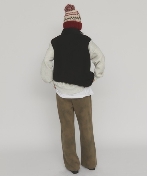 MERLOT(メルロー)の「ヴィンテージライクワイドスウェットパンツ(スウェットパンツ・レディース・ブラック/ベージュ・FREE)」の6枚目の写真