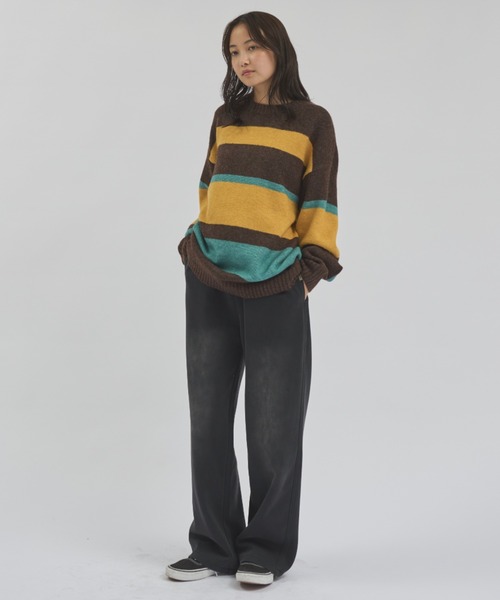 MERLOT(メルロー)の「ヴィンテージライクワイドスウェットパンツ(スウェットパンツ・レディース・ブラック/ベージュ・FREE)」の18枚目の写真