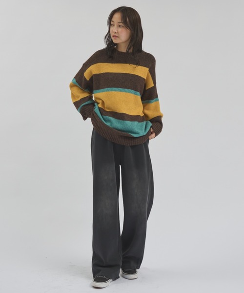 MERLOT(メルロー)の「ヴィンテージライクワイドスウェットパンツ(スウェットパンツ・レディース・ブラック/ベージュ・FREE)」の19枚目の写真