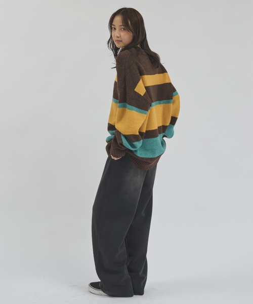 MERLOT(メルロー)の「ヴィンテージライクワイドスウェットパンツ(スウェットパンツ・レディース・ブラック/ベージュ・FREE)」の20枚目の写真