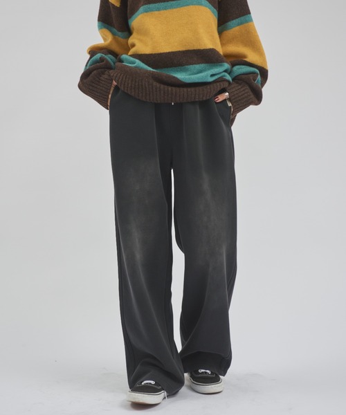 MERLOT(メルロー)の「ヴィンテージライクワイドスウェットパンツ(スウェットパンツ・レディース・ブラック/ベージュ・FREE)」の22枚目の写真