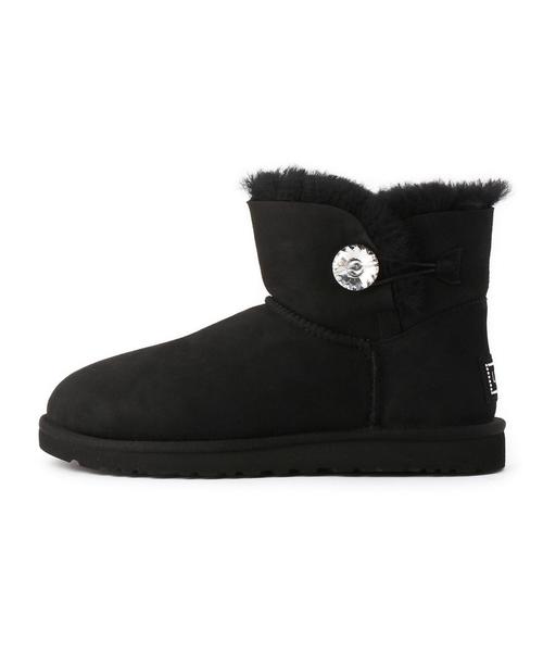 UGG Australia（アグオーストラリア）の「アグ/UGG MiniBaileyButton-B（ブーツ・レディース・ブラック/グレー・6/8/7）」の3枚目の写真
