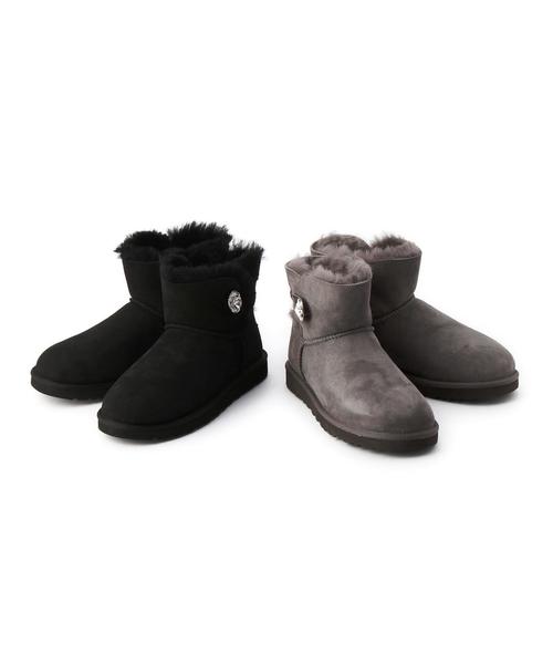 UGG Australia（アグオーストラリア）の「アグ/UGG MiniBaileyButton-B（ブーツ・レディース・ブラック/グレー・6/8/7）」の9枚目の写真