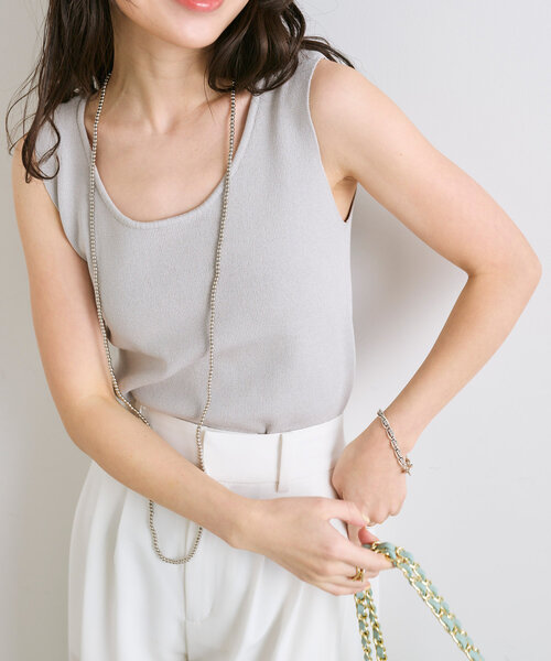 【人気スタッフmiki監修カラーあり！・前後2WAY】ニットタンク（タンクトップ）｜La boutique BonBon（ラブティックボンボン） 5,377円