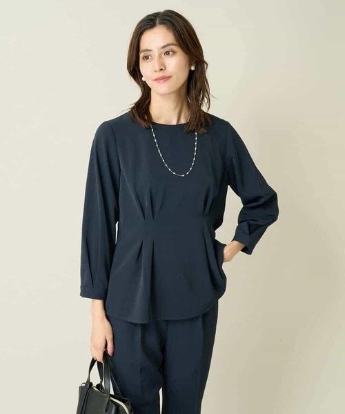 ストラ新品⭐️洗える❗️UVカット⭐️2WAYストレッチペプラムブラウスシャツ ストラ新品⭐️洗える❗️UVカット⭐️2WAYストレッチペプラム