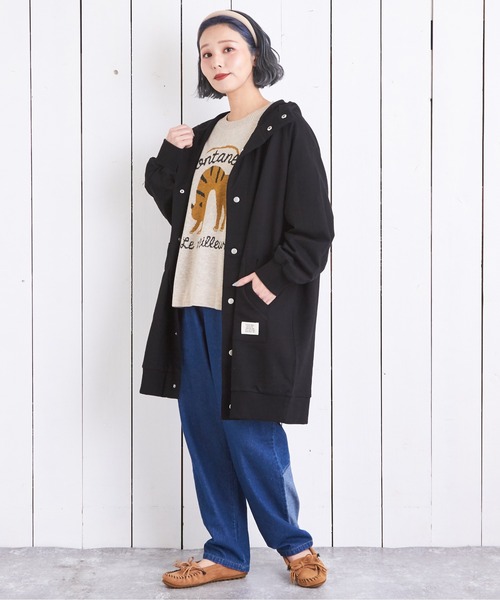 CUBE SUGAR（キューブシュガー）の「デニム裏使い切替ワークパンツ（デニムパンツ・レディース・インディゴブルー/ライトブルー・L/M）」の16枚目の写真