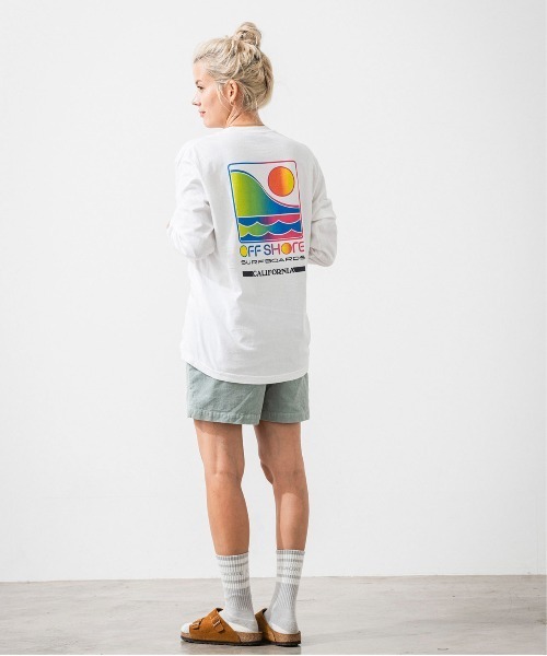 OFFSHORE（オフショア）の「LOGO SURFBOARDS L/S TEE/サーフボーダーズ ロングスリーブティ（Tシャツ/カットソー・メンズ・ホワイト/ブルー/チャコール・S/M/L/XL）」の16枚目の写真