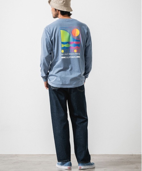 OFFSHORE（オフショア）の「LOGO SURFBOARDS L/S TEE/サーフボーダーズ ロングスリーブティ（Tシャツ/カットソー・メンズ・ホワイト/ブルー/チャコール・S/M/L/XL）」の10枚目の写真